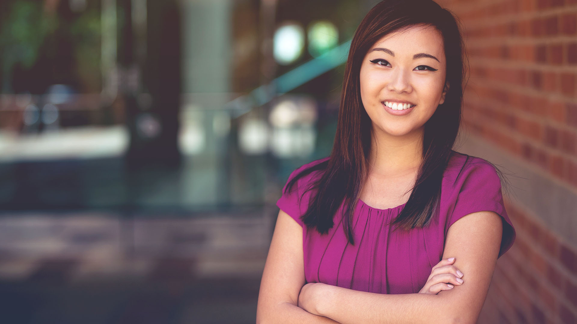 smiling professional asian business woman